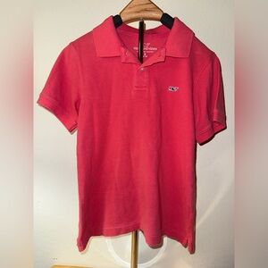 Vineyard Vines pink short sleeve polo shirt, size S (8-10)